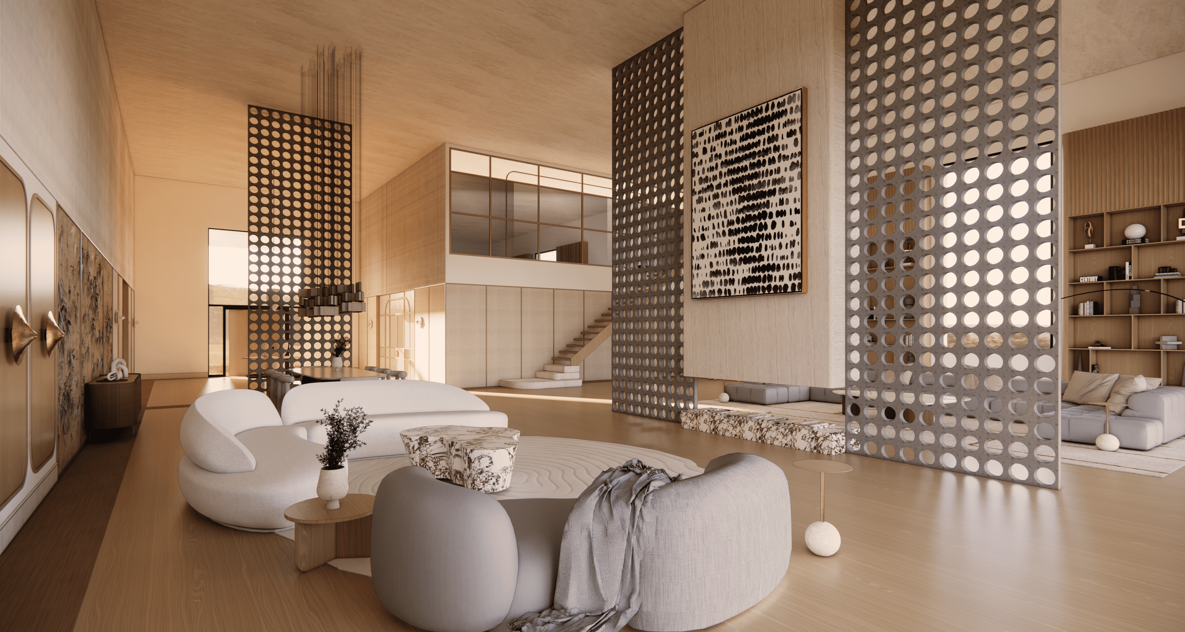 Interior cálido con madera